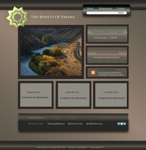 bahai website mockup