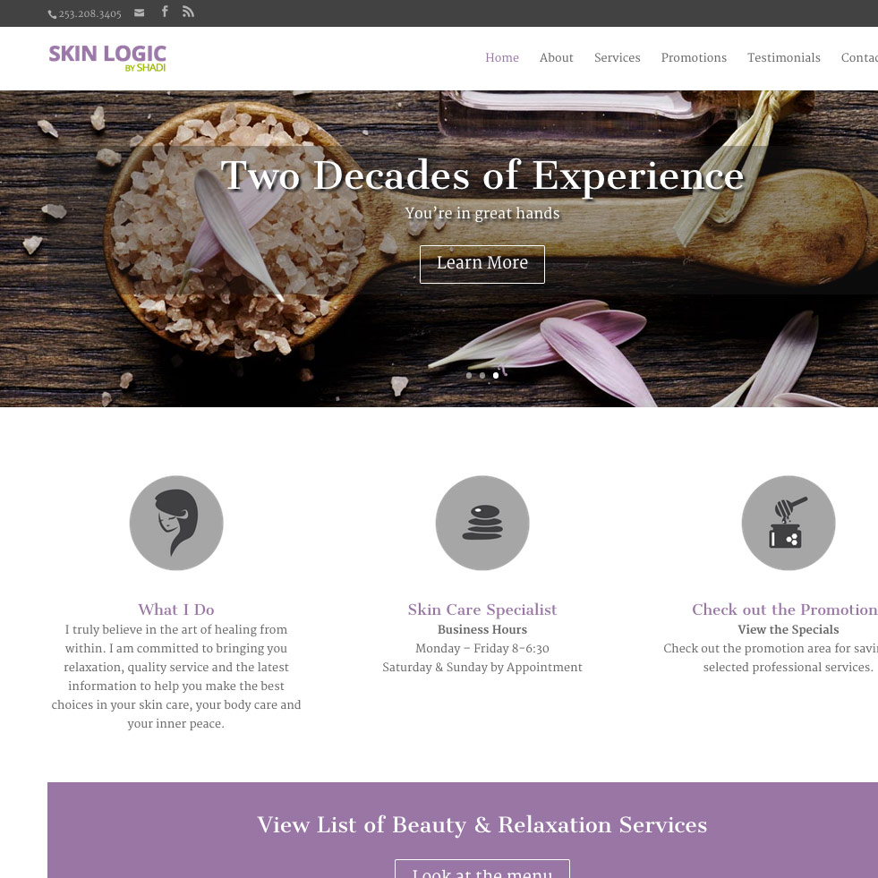 New Website For Skin Logic | By Shadi