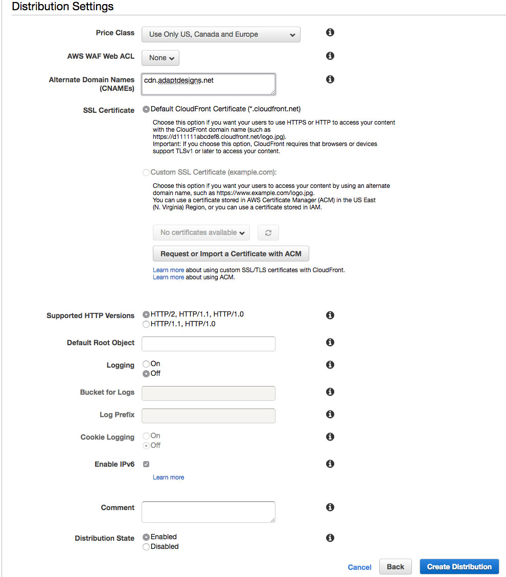 setting-up-cloudfront-default-distribution-settings