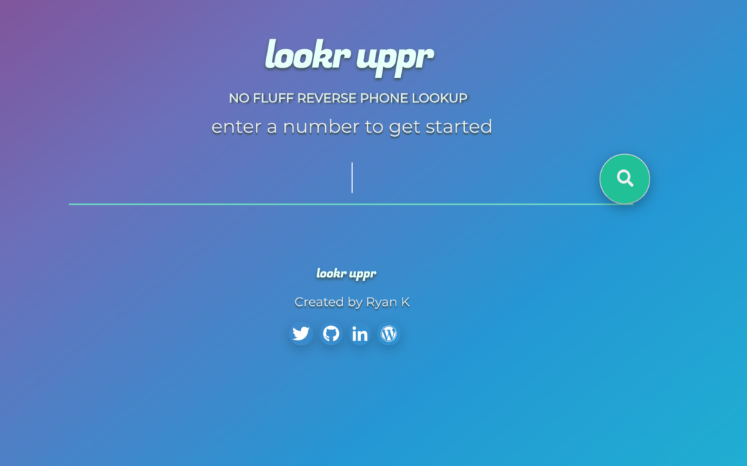 lookr uppr – no fluff reverse phone lookup